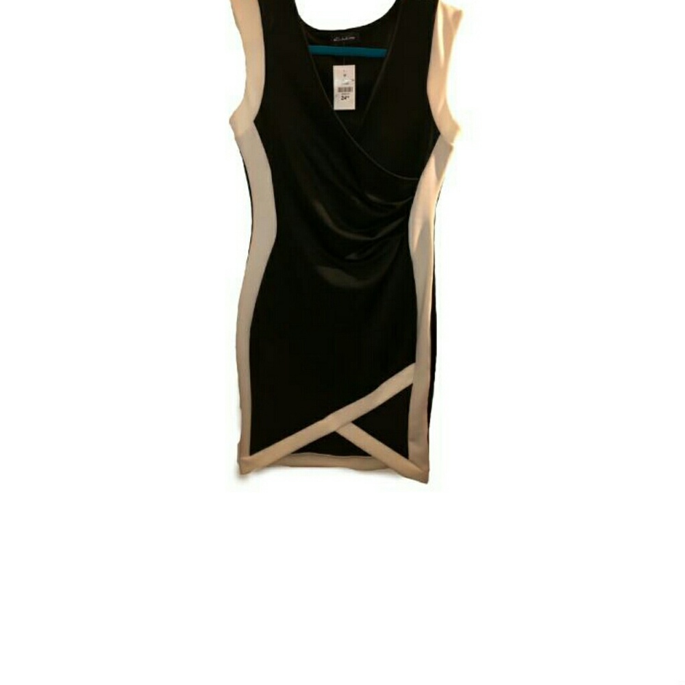 Brand new black and white mini dress